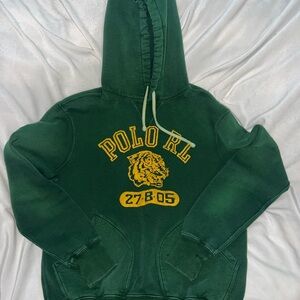 Polo RL Green Hoodie with Yellow Logo